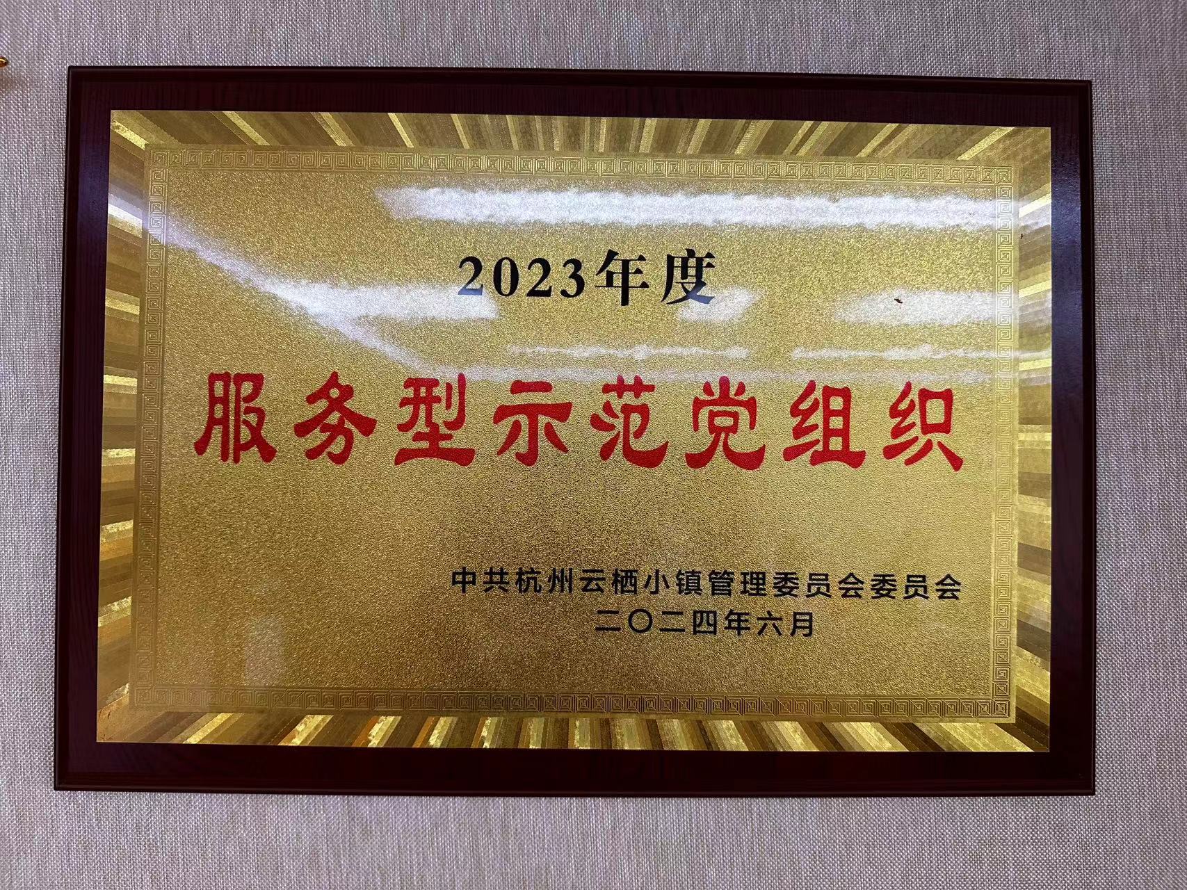 2023年度云棲小鎮(zhèn)“服務型示范黨組織”